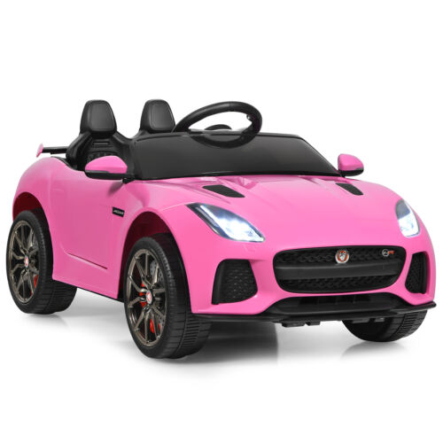 Jaguar F-Type SVR 12V Licensed Kids Ride On Car with Lights & Remote Control - Pink