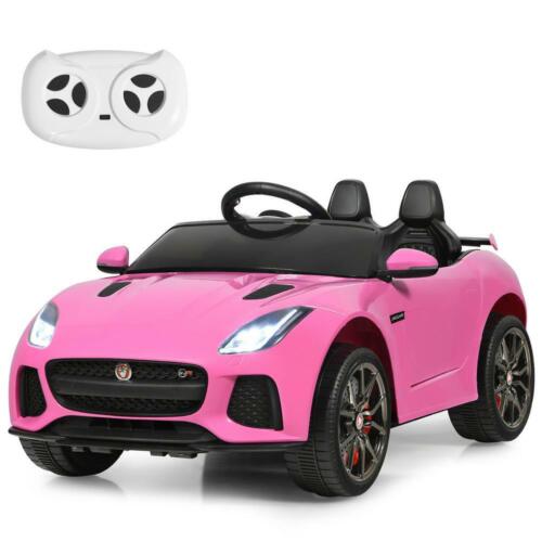 Jaguar F Type SVR 12V Ride-On Car for Kids with MP3, USB, and Pink LED Lights