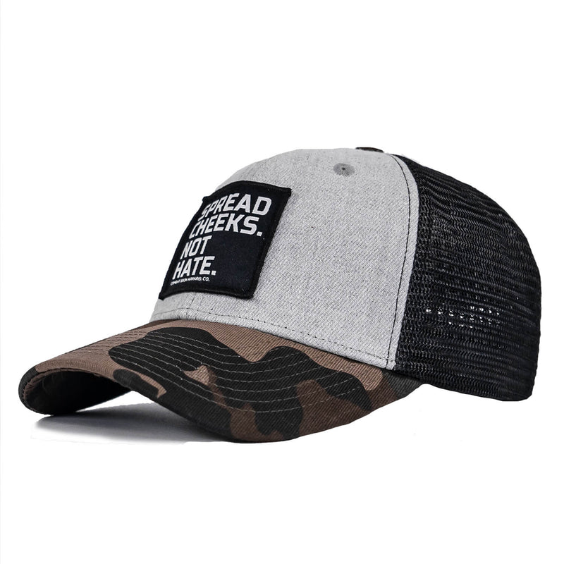 Load image into Gallery viewer, SPREAD CHEEKS. NOT HATE. Patch Snapback HAT
