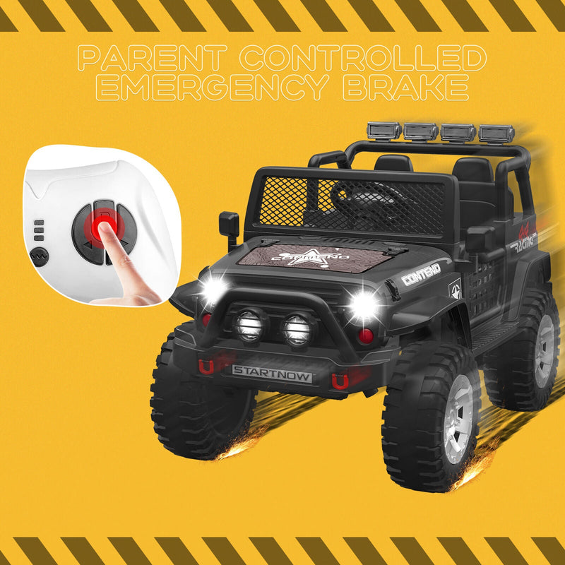 Load image into Gallery viewer, 12V Electric Jeep Toy Car for Kids with LED Lights, MP3 Player, and Remote Control - Perfect Gift for Boys and Girls

