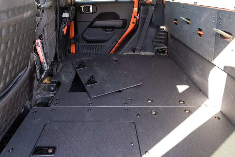 Load image into Gallery viewer, Jeep Gladiator 2019-Present JT 4 Door - Second Row Seat Delete Plate System - Extended Platform
