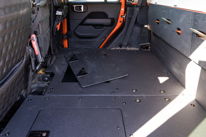 Load image into Gallery viewer, Jeep Gladiator 2019-Present JT 4 Door - Second Row Seat Delete Plate System - Extended Platform
