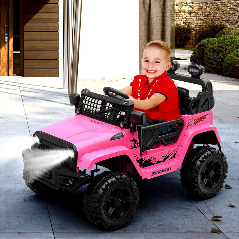 Load image into Gallery viewer, Jeep-Inspired 12V Ride-On Truck for Kids Ages 3-8, Pink
