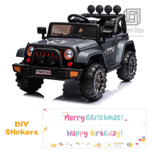 Load image into Gallery viewer, Jeep Kids Ride On Car with Parent Remote Control, Customizable Stickers, and LED Lights - 12V
