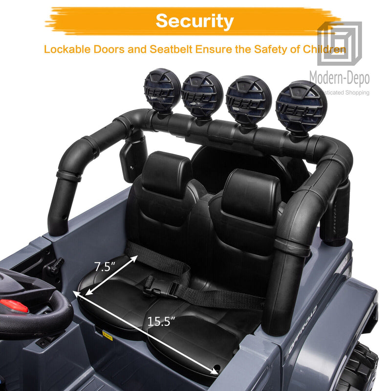 Load image into Gallery viewer, Jeep Kids Ride On Car with Parent Remote Control, Customizable Stickers, and LED Lights - 12V
