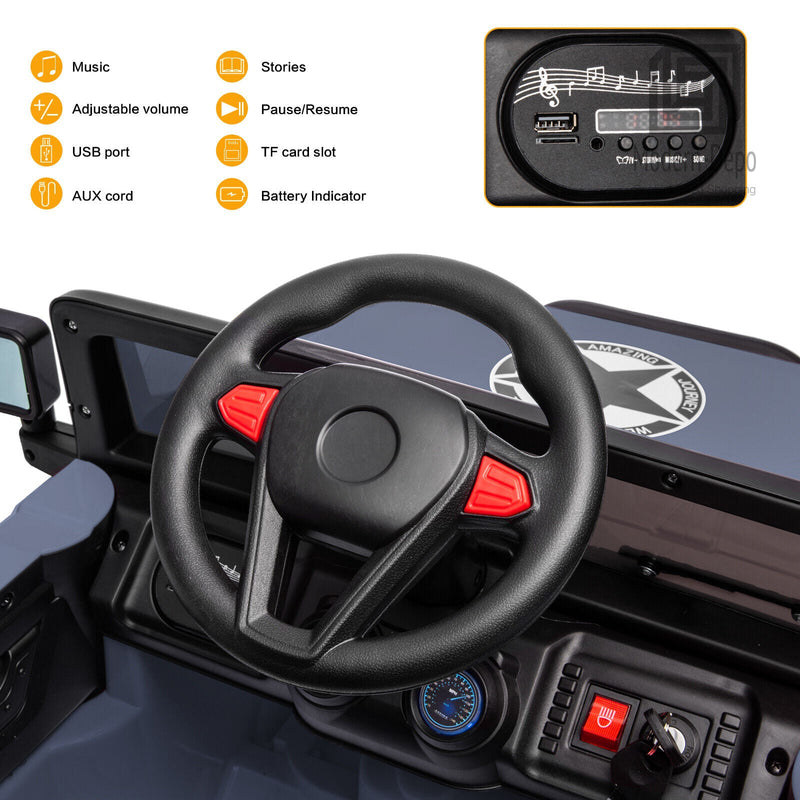 Load image into Gallery viewer, Jeep Kids Ride On Car with Parent Remote Control, Customizable Stickers, and LED Lights - 12V
