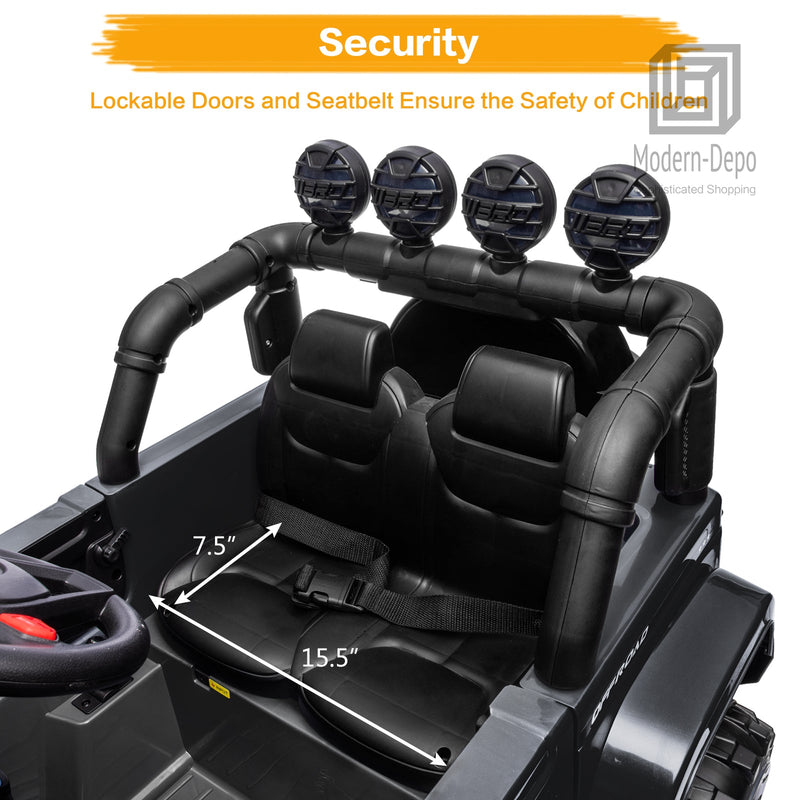 Load image into Gallery viewer, Jeep Kids Ride On Car with Parent Remote Control, Customizable Stickers, and LED Lights - 12V
