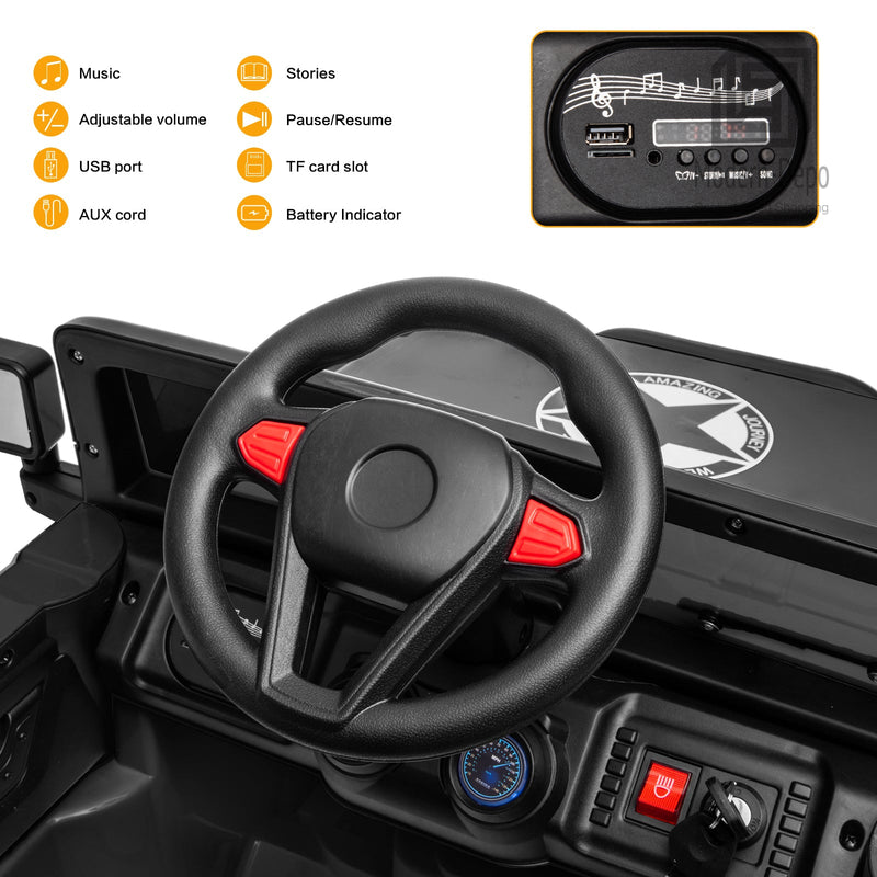 Load image into Gallery viewer, Jeep Kids Ride On Car with Parent Remote Control, Customizable Stickers, and LED Lights - 12V
