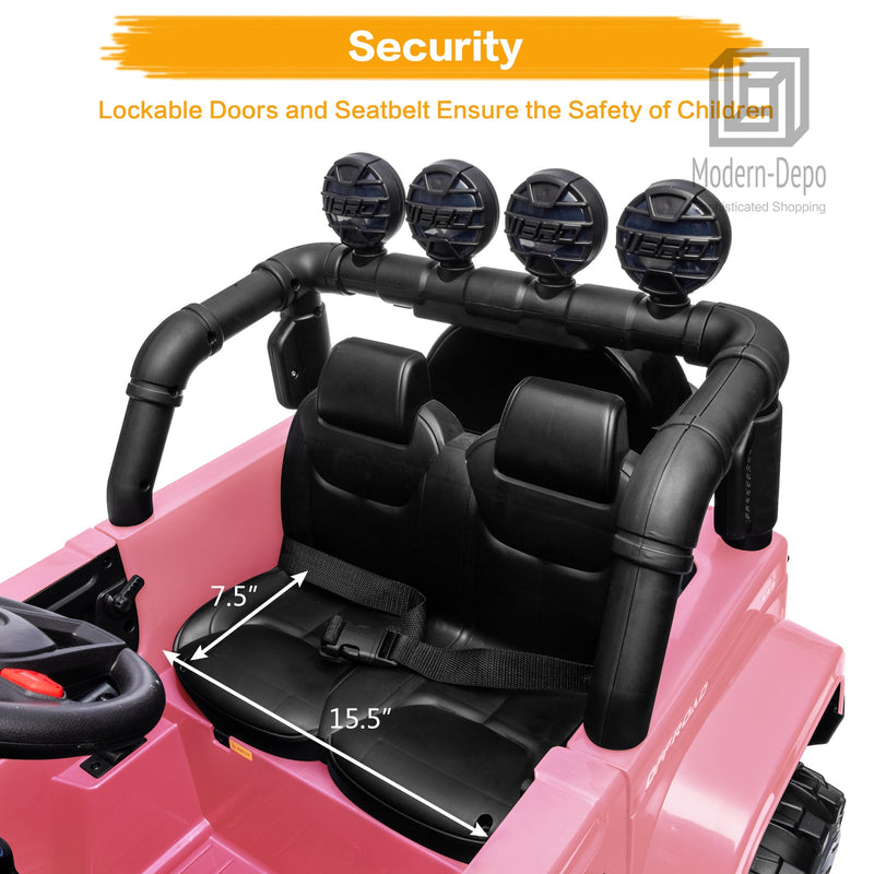 Load image into Gallery viewer, Jeep Kids Ride On Car with Parent Remote Control, Customizable Stickers, and LED Lights - 12V
