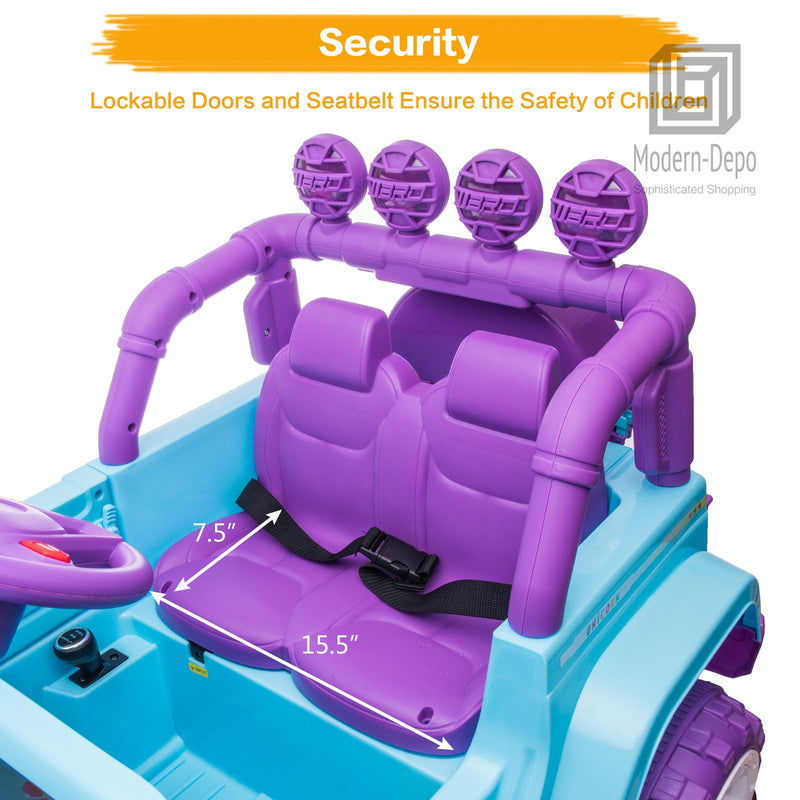 Load image into Gallery viewer, Jeep Kids Ride On Car with Parent Remote Control, Customizable Stickers, and LED Lights - 12V
