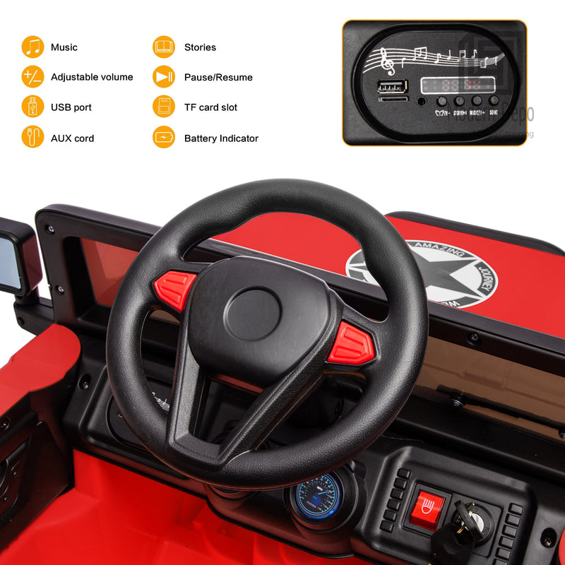 Load image into Gallery viewer, Jeep Kids Ride On Car with Parent Remote Control, Customizable Stickers, and LED Lights - 12V

