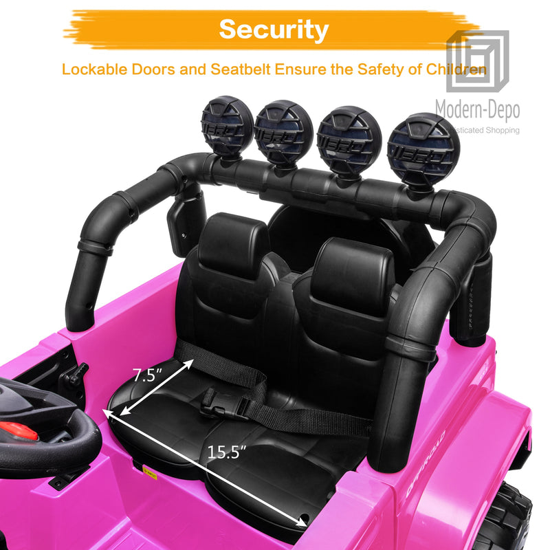 Load image into Gallery viewer, Jeep Kids Ride On Car with Parent Remote Control, Customizable Stickers, and LED Lights - 12V
