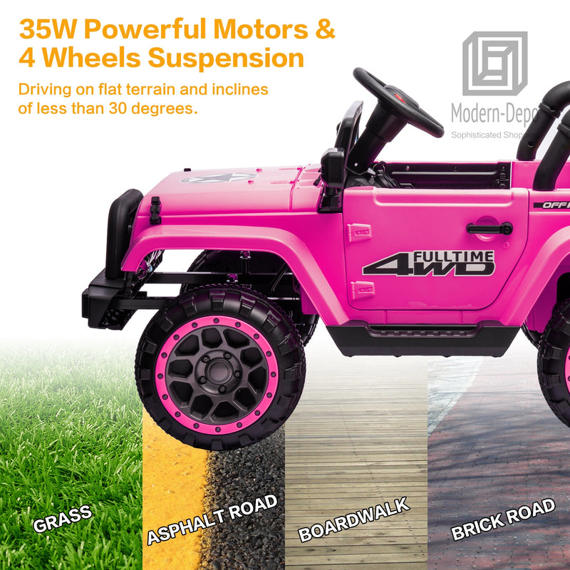 Load image into Gallery viewer, Jeep Kids Ride On Car with Parent Remote Control, Customizable Stickers, and LED Lights - 12V
