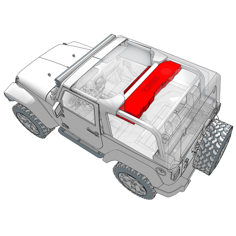 Load image into Gallery viewer, Jeep JK/JKU Overhead Sound Bar System Fits 4 X 8&quot; Speakers (Not included) 4 X Tweeters PRO-TW4L and 2 X Drivers PRO-DRNSC1.5 and Harness Included- Red
