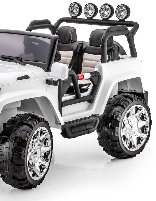 2 Seater 24 Volt 4x4 Electric Ride On Jeep Style Rubber Tires Fully Loaded Truck ATV UTV For Kids W/Magic Cars® Wireless Parental Control
