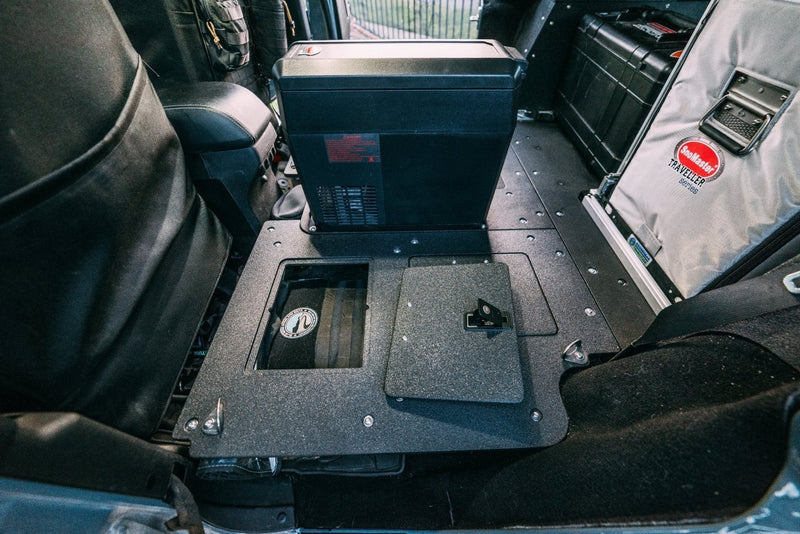 Load image into Gallery viewer, Legacy Product - Jeep Wrangler 2007-2018 JKU 4 Door - Second Row Seat Delete Plate System
