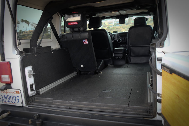 Load image into Gallery viewer, Legacy Product - Jeep Wrangler 2007-2018 JKU 4 Door - Second Row Seat Delete Plate System
