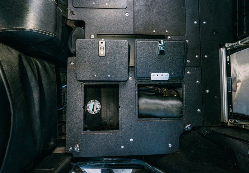 Load image into Gallery viewer, Legacy Product - Jeep Wrangler 2007-2018 JKU 4 Door - Second Row Seat Delete Plate System
