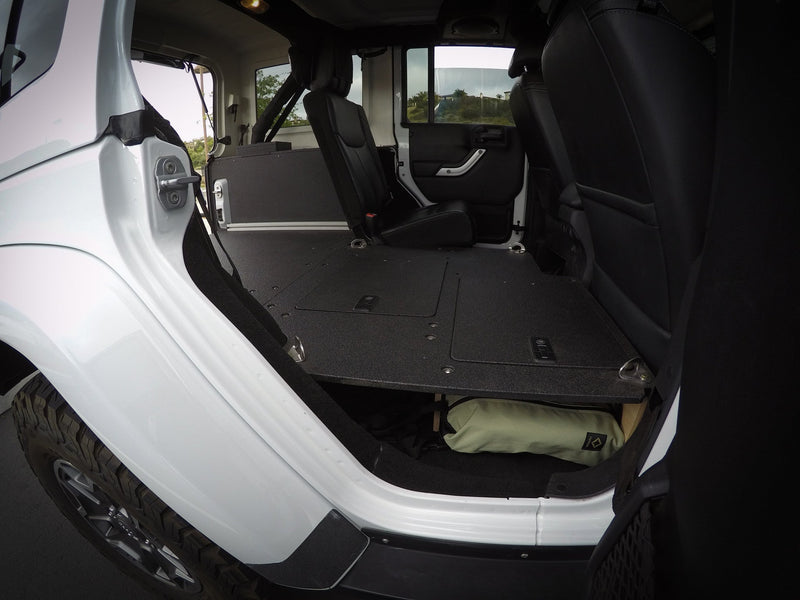 Load image into Gallery viewer, Legacy Product - Jeep Wrangler 2007-2018 JKU 4 Door - Second Row Seat Delete Plate System
