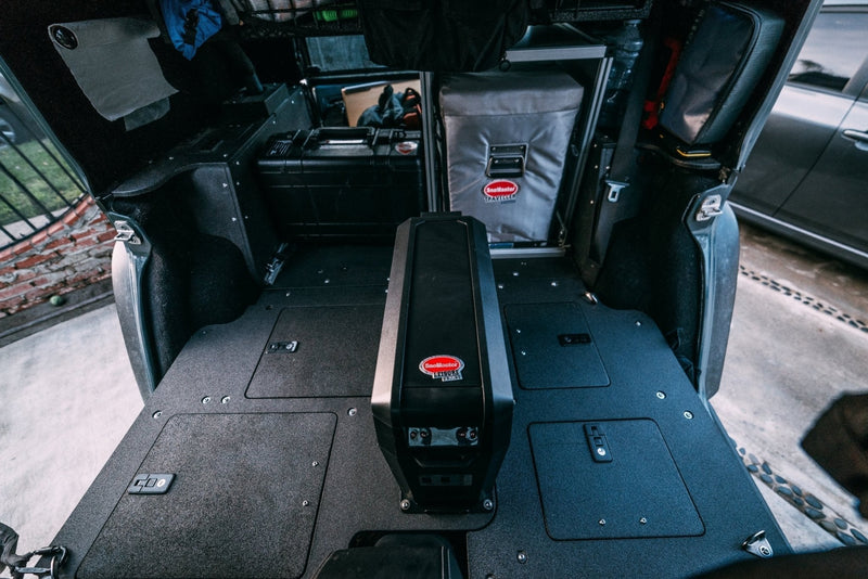 Load image into Gallery viewer, Legacy Product - Jeep Wrangler 2007-2018 JKU 4 Door - Second Row Seat Delete Plate System
