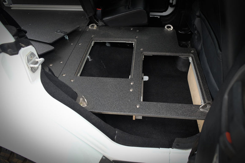 Load image into Gallery viewer, Legacy Product - Jeep Wrangler 2007-2018 JKU 4 Door - Second Row Seat Delete Plate System
