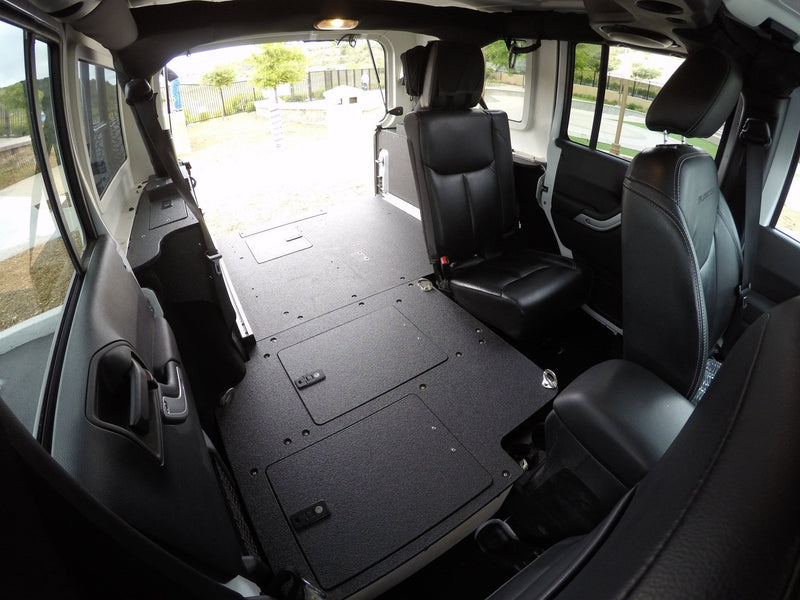 Load image into Gallery viewer, Legacy Product - Jeep Wrangler 2007-2018 JKU 4 Door - Second Row Seat Delete Plate System
