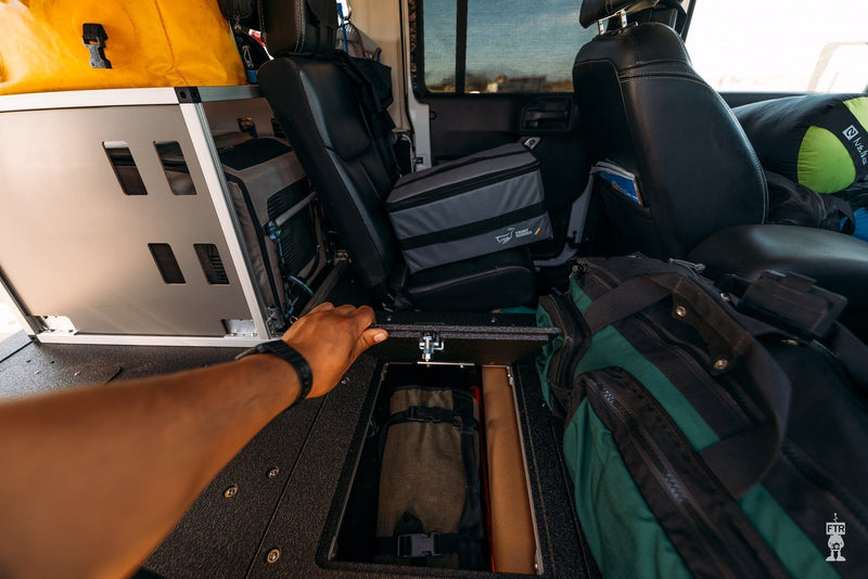 Load image into Gallery viewer, Legacy Product - Jeep Wrangler 2007-2018 JKU 4 Door - Second Row Seat Delete Plate System
