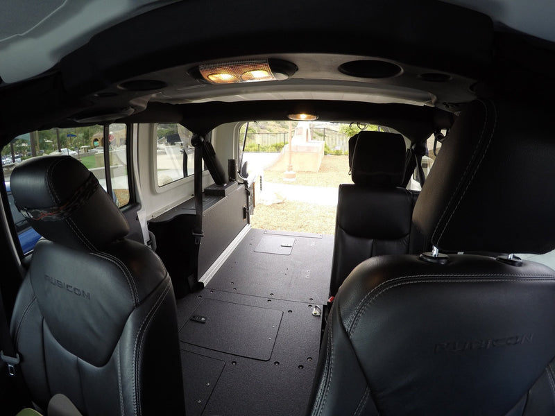 Load image into Gallery viewer, Legacy Product - Jeep Wrangler 2007-2018 JKU 4 Door - Second Row Seat Delete Plate System
