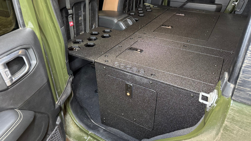 Load image into Gallery viewer, Jeep Wrangler 2018-2023 JLU 4 Door - Second Row Seat Delete Plate System - 8" or 10" Module Based
