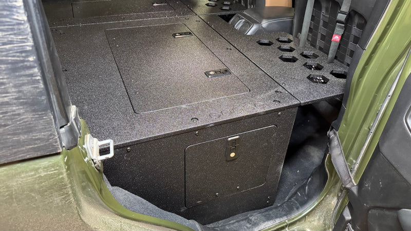 Load image into Gallery viewer, Jeep Wrangler 2018-2023 JLU 4 Door - Second Row Seat Delete Plate System - 8" or 10" Module Based
