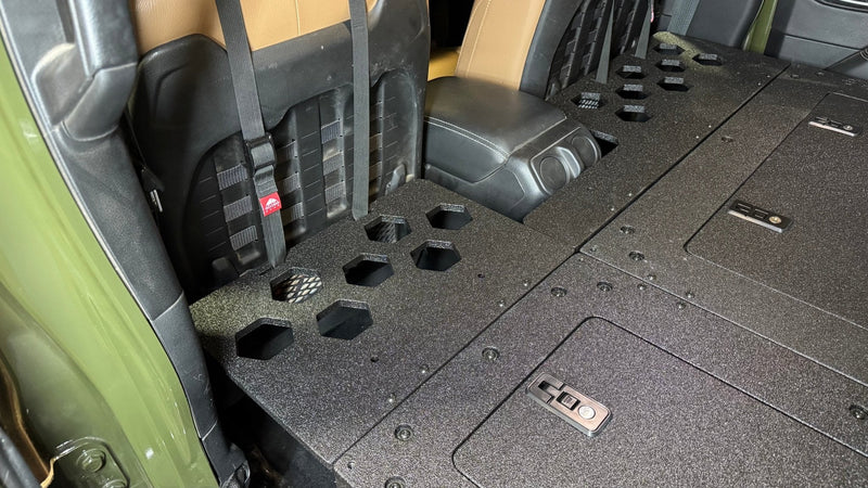 Load image into Gallery viewer, Jeep Wrangler 2018-2023 JLU 4 Door - Second Row Seat Delete Plate System - 8" or 10" Module Based
