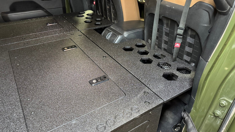 Load image into Gallery viewer, Jeep Wrangler 2018-2023 JLU 4 Door - Second Row Seat Delete Plate System - 8" or 10" Module Based
