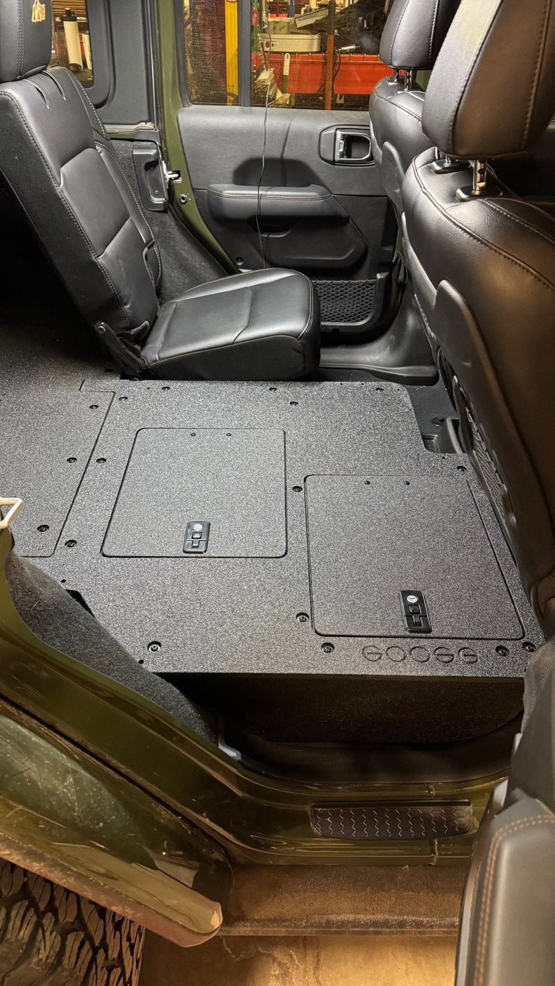 Load image into Gallery viewer, Jeep Wrangler 2018-2023 JLU 4 Door - Second Row Seat Delete Plate System - V2
