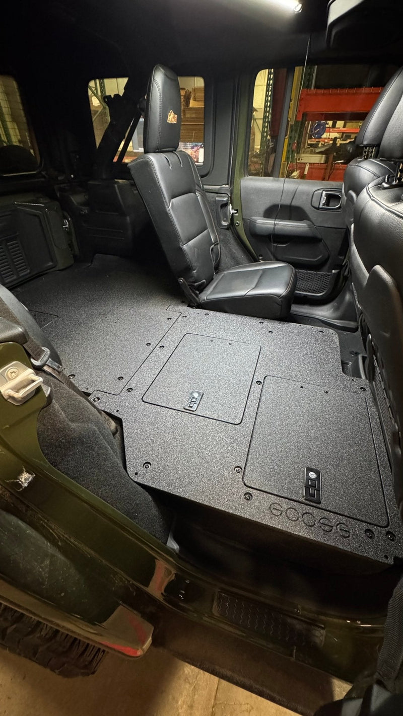 Load image into Gallery viewer, Jeep Wrangler 2018-2023 JLU 4 Door - Second Row Seat Delete Plate System - V2

