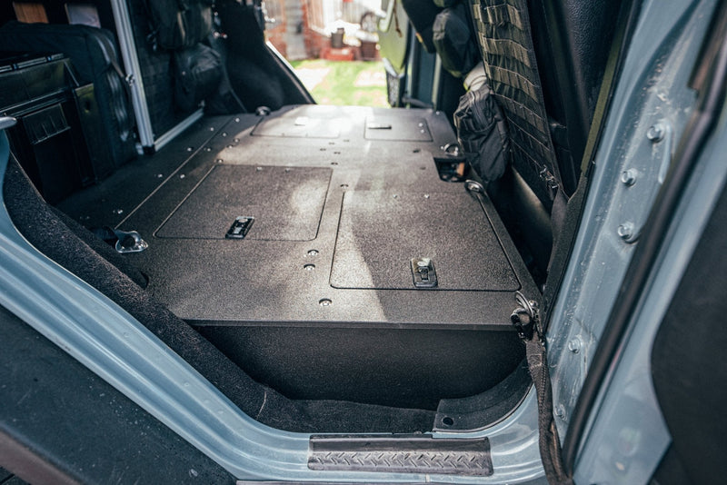 Load image into Gallery viewer, Legacy Product - Jeep Wrangler 4 Door Second Row Seat Delete Plate System - Infill Panels
