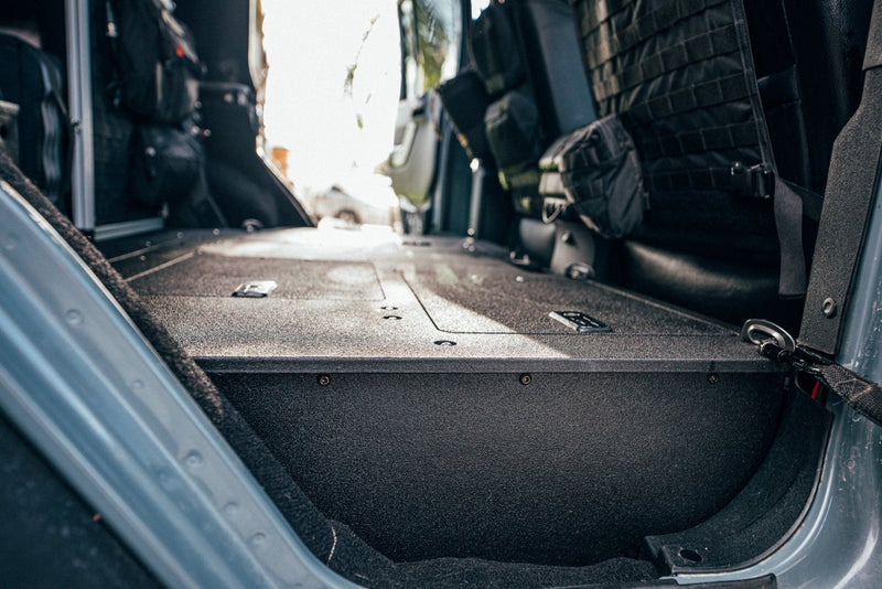 Load image into Gallery viewer, Legacy Product - Jeep Wrangler 4 Door Second Row Seat Delete Plate System - Infill Panels
