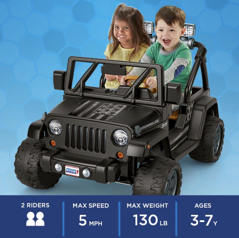 Load image into Gallery viewer, Jeep Wrangler Freedom Ride-On Toy Car with Fog Lights and Sounds - 12 Volt Power Wheels
