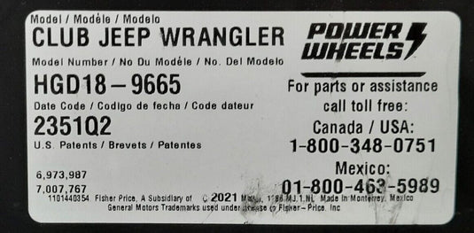 Jeep Wrangler Power Wheels Parts: Stars & Stripes Jammin Upgrade