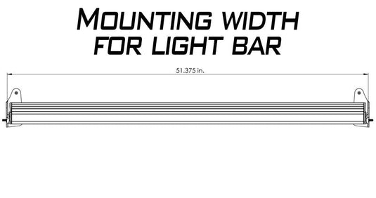 JL 50 inch LED Light Bar Mounts - Hood
