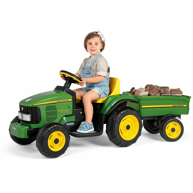 Load image into Gallery viewer, John Deere 6V Power Pull Tractor - Green: The Perfect Christmas Gift for Kids
