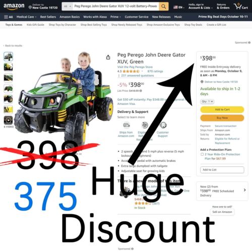 Load image into Gallery viewer, John Deere Gator XUV 12-volt Battery-powered Ride-on Toy by Peg Perego
