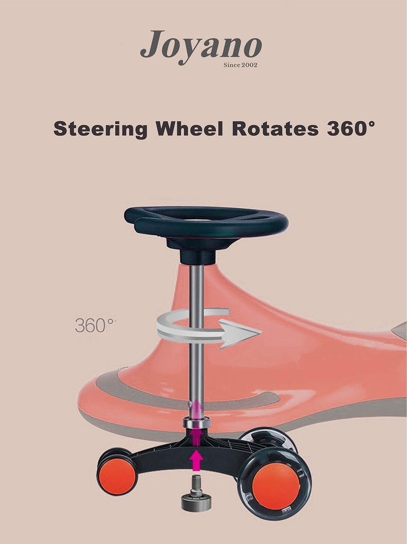 Load image into Gallery viewer, Joyano® LED Swing Car with Flashing Wheels for Kids - Wiggle and Ride Fun!
