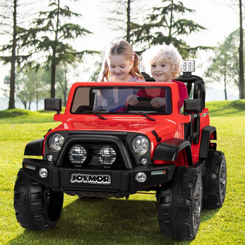 Load image into Gallery viewer, JOYMOR 12V 2-Seater Ride On Truck for Kids with Remote Control, MP3 Player, LED Lights, and Horn
