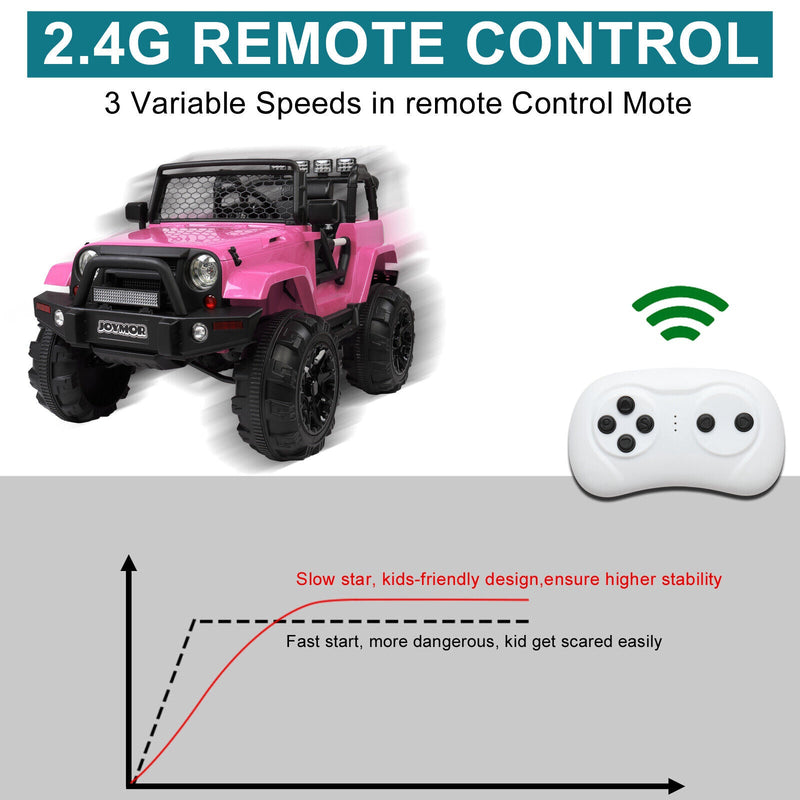 Load image into Gallery viewer, JOYMOR 12V Kids Ride on Truck with Remote Control, Spring Suspension, Music, and Horn

