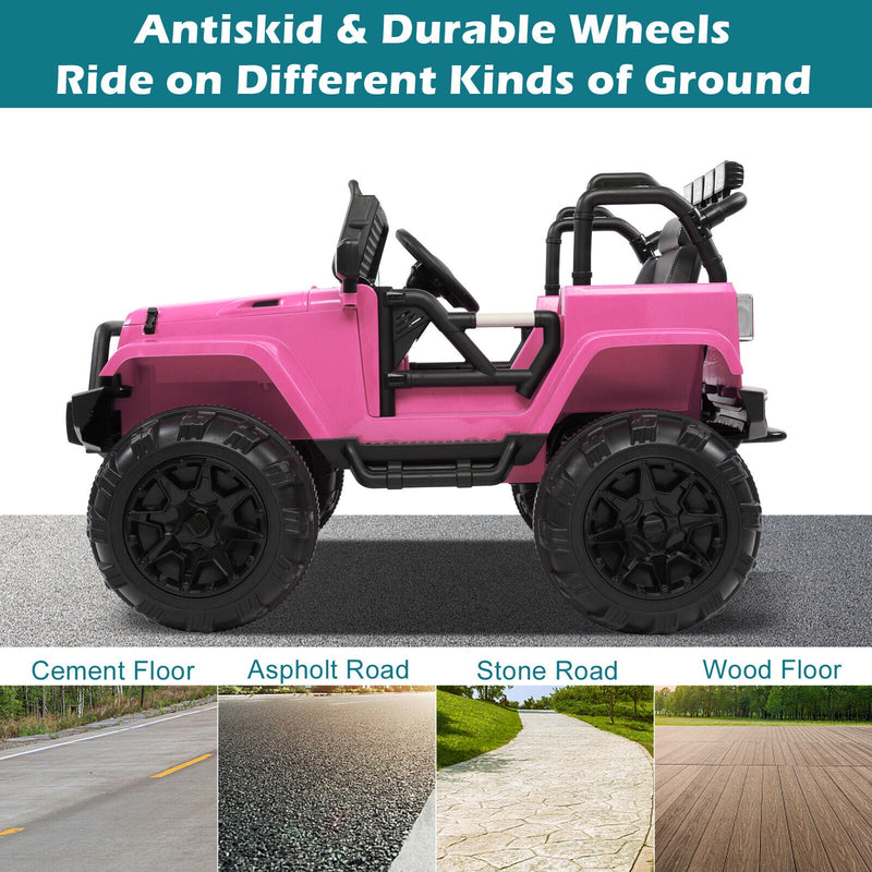 Load image into Gallery viewer, JOYMOR 12V Kids Ride on Truck with Remote Control, Spring Suspension, Music, and Horn
