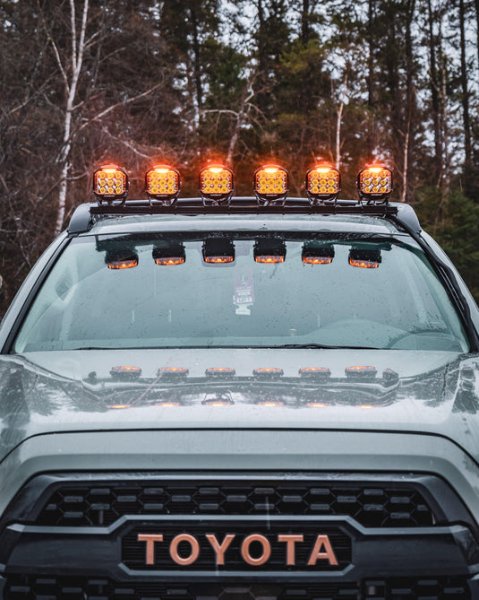 V-MAX Series | 4 Inch 92W 8960LM Combo Beam Side Shooter LED Round Pod Lights with Amber DRL