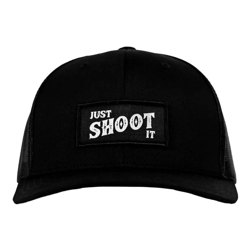 Load image into Gallery viewer, Just Shoot It Patch Snapback Hat
