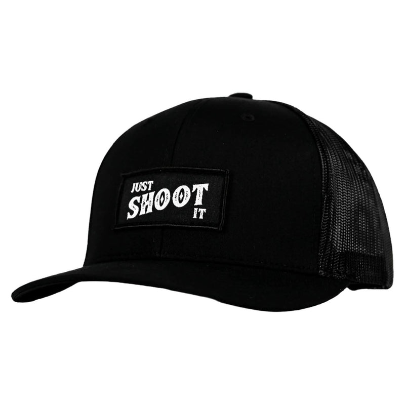 Load image into Gallery viewer, Just Shoot It Patch Snapback Hat
