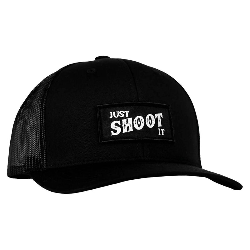 Load image into Gallery viewer, Just Shoot It Patch Snapback Hat
