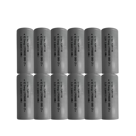 K2 26650 3.2V 3800mAh LiFePO4 Battery Cells